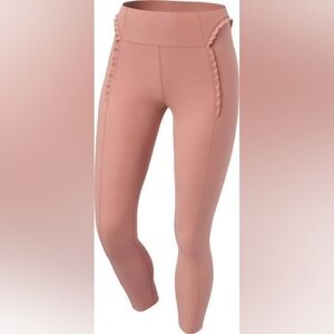 Nike Yoga Luxe Infinalon Ruffled 7/8 Leggings Pink Women's Sz M